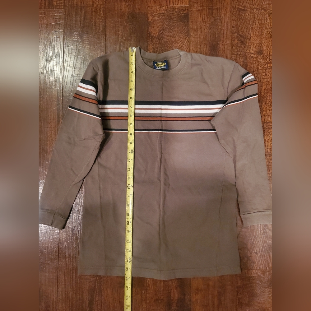 Vintage Boys utility striped long sleeve shirt size XL